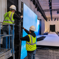 Pantalla LED de Alquiler P2.9 de 500x500mm, Empalme sin Costuras, Video Wall LED HD a Todo Color para Presentaciones de Moda