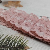 Bande élastique en dentelle picot à bord festonné, garniture de couture en maille décorative pour ceintures, sous-vêtements, vêtements, chaussures, logo HH4K, Spandex/Nylon, motif floral