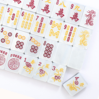 Mahjong américain en acrylique nacré, noir et blanc, portable, en cristal, pour l'exportation, vente en gros d'usine, idéal comme cadeau