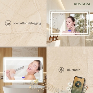 Espejo de Baño con Iluminación LED Táctil Inteligente Bluetooth de la Colección Hotel, Espejo de Baño Moderno Antivaho para Montar en la Pared - Product Image 2