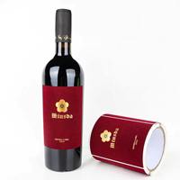 Etiquetas de vino de papel texturizado directas de fábrica con acabado en relieve y diseño luminoso para etiquetas de vino personalizadas