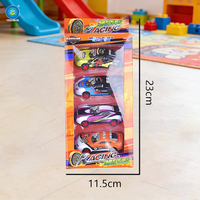 Voiture de course à rétrofriction sans batterie en alliage métallique, lot de 4, certifiée EN71, jouet pour enfants, cadeau, vente chaude