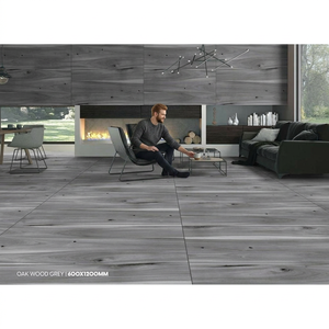 Azulejos de porcelana pulida gris madera de roble de 600x1200mm losas de cerámica con aspecto de mármol para diseño de interiores de suelos y paredes - Product Image 1