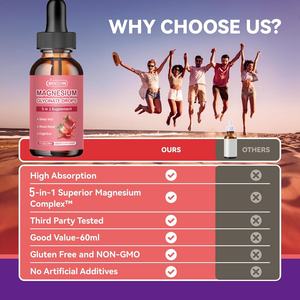 OEM magnesium glycinate Liquid Drops-5-in-1อาหารเสริมวิตามิน B6แมกนีเซียมสำหรับช่วยในการนอนหลับกระดูกสุขภาพของกล้ามเนื้อ - Product Image 4