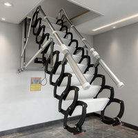 Échelle de grenier escamotable avec main courante, escalier pliant sur mesure pour villa duplex intérieure