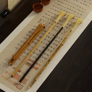 Folding Bamboo <b>Back</b> <b>Scratcher</b> With Tassel Chinese Style For Home Use Convenient Assistive Device - Product Image 2
