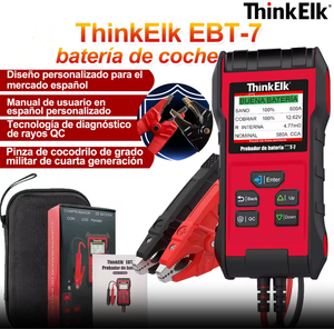 Testeur de batterie de voiture ThinkElk EBT-7 12V/24V <span class=keywords><strong>Espagnol</strong></span> pris <span class=keywords><strong>en</strong></span> charge avec mode de détection de lot <span class=keywords><strong>en</strong></span> un clic Analyseur de batterie pour voiture camion - Product Image 2