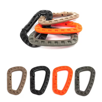 Mousqueton en plastique robuste avec anneau en D, mousqueton à dégagement rapide, porte-clés promotionnels en plastique, mousqueton tactique