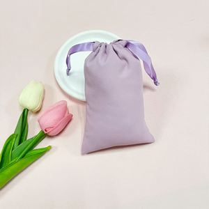 Sac de rangement de luxe en satin bleu avec cordon de serrage pour cheveux, lingerie et perruques, idéal pour un emballage anti-poussière – Offre promotionnelle - Product Image 6