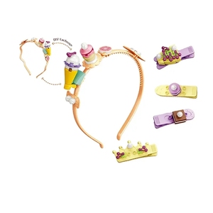 DIY 작은 입자 빌딩 블록 소녀 헤어 후프 클립 액세서리 꽃 시리즈 76PCS 어린이 교육 장난감 - Product Image 1