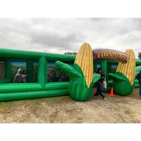 Jeux de sport en plein air, labyrinthe de maïs gonflable pour enfants et adultes avec impression numérique complète, labyrinthe géant de laser tag