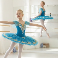S0053 Tutu de ballet en velours pour filles avec jupe en tulle rigide et dentelle, idéal pour la scène, fabrication sur mesure, fourniture directe usine