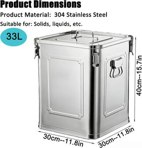 Ensemble de récipients de stockage <span class=keywords><strong>alimentaire</strong></span> en acier inoxydable SS304 de qualité <span class=keywords><strong>alimentaire</strong></span>, hermétiques et étanches, pour café, huile, cuisine - Product Image 6