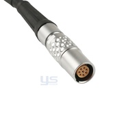 Rakitan Kabel Ujung Bulat Konektor Sirkular Dorong-Tarik Pegangan Knurled Sepuluh Warna Kabel untuk Perangkat Dirgantara OEM Grosir