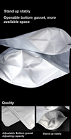 Stand up Pouch Sac refermable en mylar anti-odeur de 5 gallons avec fermeture à glissière 1000ml Sac en mylar d'un gallon pour le stockage des aliments