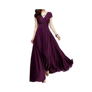 Collection Été 2024 Robe de Soirée Bohème Longue pour Femme, Col en V Profond, Décontractée et Sexy, en Mousseline de Soie Peignée avec Logo au Dos - Product Image 4