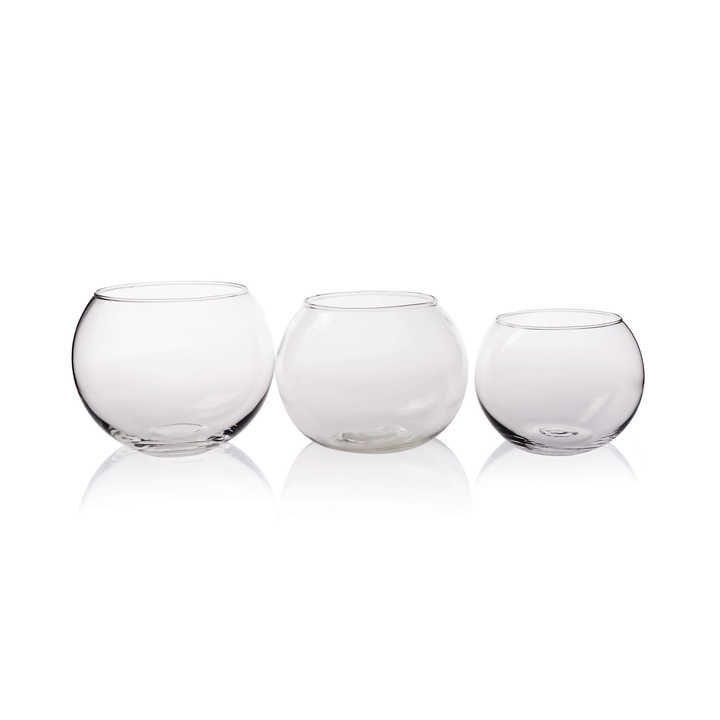 Small Fish Tank Round Mini Tank Creative Desktop Multi Purpose Hydroponic Fish Tank Clear Glass Fish Bowl Vase