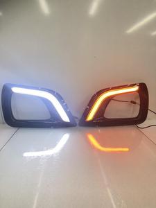 Brillo negro cubierta <span class=keywords><strong>para</strong></span> Nissan Navara NP300 2015 2016 señal estilo de LED de luz diurna DRL con niebla agujero lámpara - Product Image 3