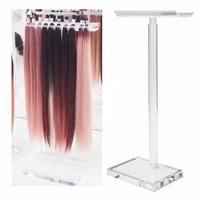 Présentoir Moderne en Acrylique pour Extensions de Cheveux et Perruques, Léger, Autoportant, Transparent/Couleur Personnalisée, Vente en Gros Usine