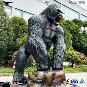 تمثال جوريلا أنيموتروك كينج كونج نموذج محاكاة حقيقية للحيوانات تمثال جوريلا يُصمم خصيصًا للعرض في الحديقة - Product Image 2