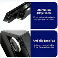 Support de bannière portable en aluminium avec logo personnalisé, présentoir pour salon professionnel, base lestée anti-basculement