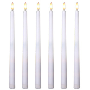 Nến LED không lửa màu trắng ấm, kiểu dáng nến trụ, chất liệu nhựa giả thực tế, dài 11 inch, màu trắng ngà, dùng pin - Product Image 6
