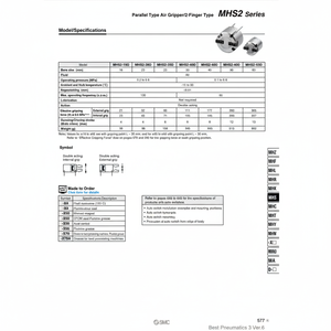 Robots paralelos SMC Pneumatics-Pinza de aire - Product Image 1