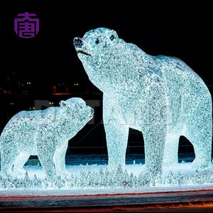 Customizable <b>Outdoor</b> Waterproof <b>Christmas</b> Polar Bear Led <b>Light</b> <b>Decorations</b> Ip65 Iron Frame Easy Installation Commercial - Product Image 2