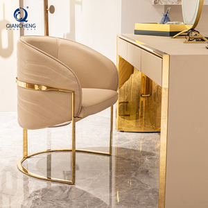 QIANCHENG – chaises de salle à manger de luxe <span class=keywords><strong>scandinave</strong></span>, vente en gros, restaurant, <span class=keywords><strong>velours</strong></span> <span class=keywords><strong>blanc</strong></span>, loisirs, hôtel - Product Image 1