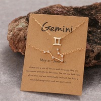 Fabricant plaqué or signe du zodiaque ensemble de bijoux verseau bélier gémeaux cancer sagittaire horoscope signes bracelet de chaîne de charme