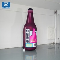 Bouteille de vin gonflable personnalisée, modèle de bouteille de boisson, accessoire gonflable pour la publicité extérieure et la décoration d'événements