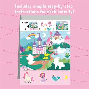 <span class=keywords><strong>Livre</strong></span> d'activités créatives sur le thème des <span class=keywords><strong>animaux</strong></span> et des princesses mignons pour l'apprentissage des compétences de découpe et de collage en gros - Product Image 5