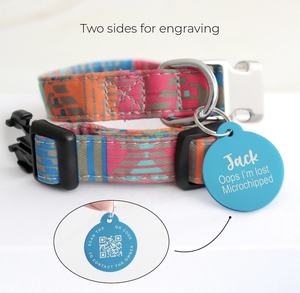 Tag id nama anjing dan kucing kustom sesuai pesanan kode QR logam logam campuran seng enamel lembut kosong tag anjing ID hewan peliharaan - Product Image 5