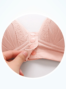 Soutien-gorge d'allaitement à fermeture avant grande taille, soutien-gorge de maternité respirant en maille pour l'allaitement, soutien-gorge sans armatures 95% nylon S-XXL - Product Image 4