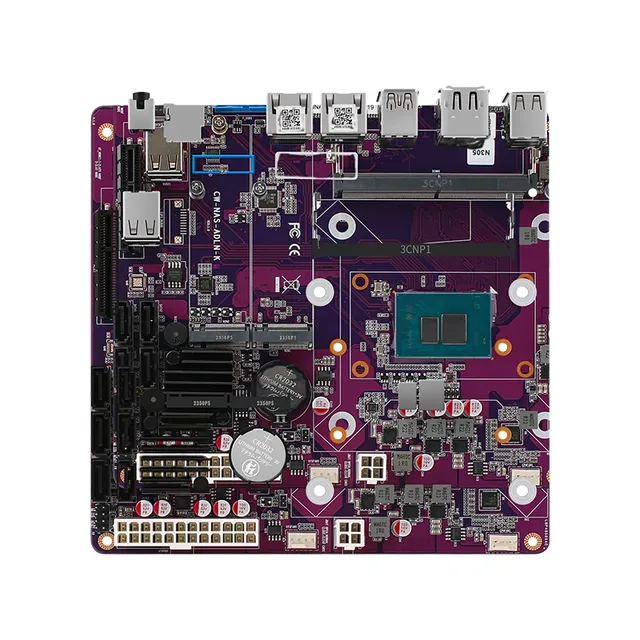N14 Industrial Mainboard 2 Ethernet Ports 6-bay i3-N305 N100 NAS Motherboard server workstation