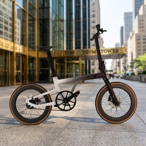 Vélo électrique pliable ultra-léger en fibre de carbone, moteur à moyeu sans balais 250W, batterie au lithium 36V 10Ah <span class=keywords><strong>Si</strong></span>... Vélo de ville avec kit de sécurité - Product Image 1