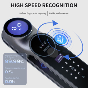 HanDaily 3D biométrico de identificación facial video monitoreo intercomunicador cerradura de puerta inteligente con aplicación de control de voz Wifi cerradura de puerta en varios idiomas - Product Image 4
