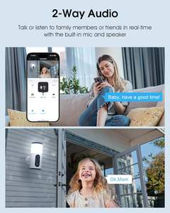 ANRAN 2K güneş güvenlik kamerası, kablosuz WiFi projektör kamera açık, renkli gece görüş, hareket algılama, spot Siren alarmı - Product Image 5