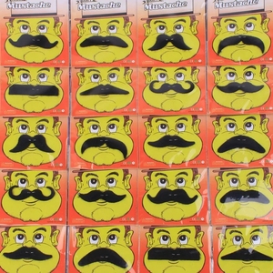 Tự dính ria mép dính trên ria mép trang phục halloween bên râu trang phục phụ kiện cho người lớn màu đen - Product Image 2