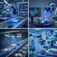 Caméra de vision robotique personnalisée pour PCB HDI, capteur de profondeur 3D multicouche haute densité Lierxin LEX-ROBOT-CAM 6-16