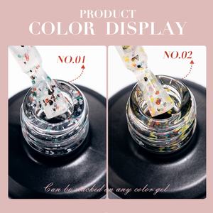 JTING - Esmalte de Uñas en Gel con Diseño de Cáscara de Huevo, 2 Colores, Universal, para Cualquier Color Base, 15 ml, para Arte de Uñas - Product Image 4