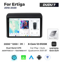 DUDUAUTO para Suzuki Ertiga 2018-2020, Sistema Multimedia Android Modificado para Auto, Navegación Bluetooth, Carplay, Pantalla de Visión Trasera