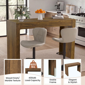 Multi-purpose <b>Bar</b> & Dining <b>Table</b> 55" High Wood Counter Desk Commercial Furniture for Restaurant Tavern & Catering Venues - Product Image 4