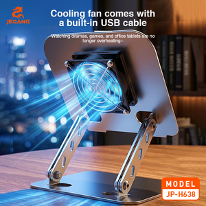 JEQANG JP-H638 Supporto di <span class=keywords><strong>Raffreddamento</strong></span> per Laptop in Metallo, <span class=keywords><strong>Portatile</strong></span> e Pieghevole, con Ventola Turbo ad Alta Velocità e Base Antiscivolo - Product Image 4