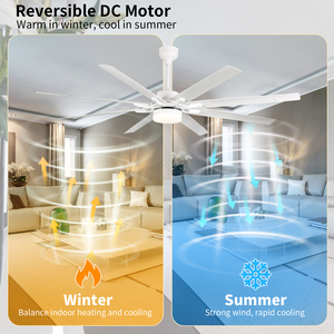 Hiện Đại Siêu Fan Hâm Mộ Lớn 74 Inch Trắng Quạt Trần Với Đèn LED Và Điều Khiển Từ Xa 8 Lưỡi Led Quạt Trần - Product Image 2