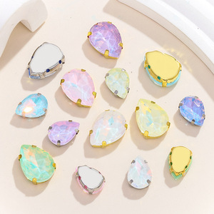 Cristales de imitación en forma de gota de agua de 12 mm con engaste de cuatro puntas para accesorios de joyería DIY, manualidades de ropa y suministros de abalorios - Product Image 3