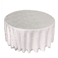 Ausgefallene weiße Hochzeit Runde Pailletten Tischdecke Overlay für die Hochzeit
