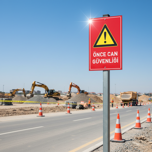 Señal de Tráfico Reflectante de Seguridad, de Acero y Plástico, para Uso en Carreteras al Aire Libre, Señal de Precaución y Advertencia - Product Image 3
