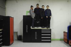 Armadio Portautensili Personalizzabile JZD in Acciaio/Ferro per Officina, Armadietto da Garage, Banco da Lavoro con Pannello Forato e <span class=keywords><strong>Lavello</strong></span>, Capacità 200kg - Product Image 4