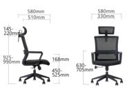 Chaise de bureau ergonomique en maille de style moderne et simple, de bonne qualité, idéale pour les immeubles de bureaux